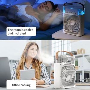 Portable <b>Mini</b> Cooling White Color Handheld Summer Gift Mist Spray <b>Cooler</b> Fan With Water Tank - Product Image 6