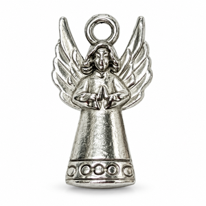 Pendentif breloque ange gardien en alliage gaufré pour la fabrication de colliers et bracelets - Product Image 2