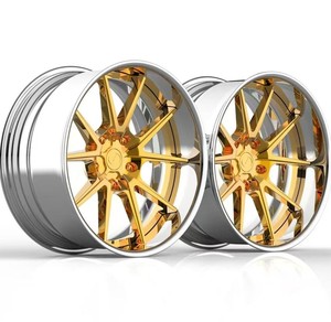 Rines de Aluminio Forjado Personalizados de 2 Piezas, 15 16 18 20 22 Pulgadas, 5x100/5x112/5x120, Cromados, con Diseño Cóncavo para BMW, <span class=keywords><strong>Subaru</strong></span>, Toyota - Product Image 1