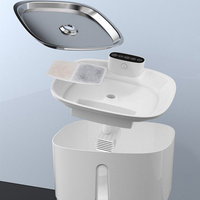 Distributeur d'eau automatique intelligent pour animaux de compagnie avec capteur intelligent, pompe silencieuse, filtre, circulation d'eau fraîche, fontaine à eau pour chat