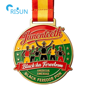 Medallón Personalizado del Día de la Libertad y la Emancipación (Juneteenth) para Afroamericanos, con Diseño Liberal y Herencia Africana - Product Image 2