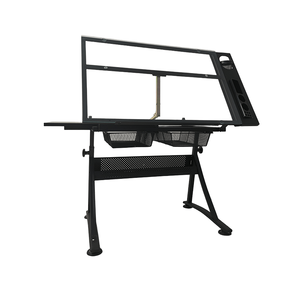 Escritorio <span class=keywords><strong>de</strong></span> Dibujo Ergonómico con Superficie <span class=keywords><strong>de</strong></span> Vidrio Inclinable, Almacenamiento <span class=keywords><strong>de</strong></span> Malla y Marco Metálico para Artistas, Arquitectos y Espacios <span class=keywords><strong>de</strong></span> <span class=keywords><strong>Trabajo</strong></span> Creativos - Product Image 6