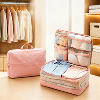 Sac de rangement pour vêtements de voyage uni, grand format, 5-en-1, style minimaliste moderne, avec compression et compartiments superposés, portable