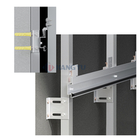 Accessoires métalliques modernes Revêtement en aluminium Démarreur extérieur Rail Façade Systèmes de fixation de revêtement pour rideau