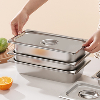 Liyunda Fourniture d'usine Style américain 1/3 Gastronorm GN Pan Récipient de nourriture pour buffet d'hôtel en acier inoxydable pour restaurants et hôtels