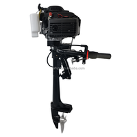 Moteur hors-bord à essence Hailebao 4 temps 4HP 53,2cc refroidi par air avec coque en PVC pour la pêche et les bateaux pneumatiques