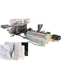 Machine de production de panneaux ignifuges en plastique de pierre PVC résistant à l'humidité imitation marbre UV feuille