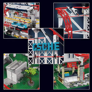 Mould <span class=keywords><strong>King</strong></span> 11014 Mould <span class=keywords><strong>King</strong></span> <span class=keywords><strong>Land</strong></span> Roller Coaster MOC, Bloques de Construcción de Ladrillos, Modelo de Competición Dinámica - Product Image 4