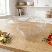 Boîte d'emballage en plastique jetable de qualité alimentaire pour gâteaux carrés et contenants de chewing-gum avec estampage en relief, épaisseur 0,38 mm