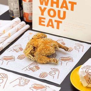 Custom Logo Eco-Friendly Disposable PE Coated Greaseproof Pulp <b>Paper</b> Sheet for <b>Burger</b> Sandwich Cake <b>Wrapping</b> Popular Baking - Product Image 2