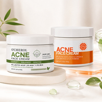 Crème Visage Anti-Acné 100g Hydratante & Séborégulatrice, Débouche les Pores et Atténue l'Acné