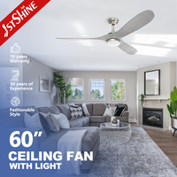 1stshine Ventilateur de plafond Lumière Économie d'énergie Ventilateur de plafond moderne Dc Air intérieur Refroidissement électrique Ventilador Décoratif