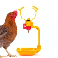 Abreuvoir automatique pour poulets en plastique à 360 degrés, facile à installer, avec gobelet