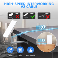 Kabel Pengganti untuk Starlink Gen 2 Rectangular Dish, Kabel Ekstensi Jaringan Terproteksi Cat6 26AWG 23M untuk Starlink V2