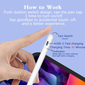 Offres Spéciales personnalisé fort magnétique charge rapide plein écran Anti misoperation sensation de pression d'inclinaison pour <span class=keywords><strong>iPad</strong></span> stylo capacitif - Product Image 2