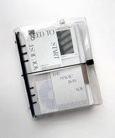 Nouvelle pochette élégante pour organiser l'argent A5 A6, classeur à anneaux en PVC noir épais classique, couverture de planificateur avec bande élastique