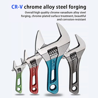 Llave Inglesa de Boca Ancha con Diseño Aerodinámico, Mordazas Delgadas, Ligera, para Espacios Pequeños, Servicio de Baños y Electrónica, Ajustable