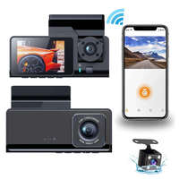 Caméra embarquée 3 objectifs 1080P Full HD avec contrôle WiFi via application, triple caméra avant, habitacle et arrière, écran IPS 2.0, enregistreur vidéo automatique, vente en gros