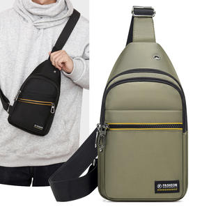 Sac de poitrine pour hommes, en tissu Oxford, grande capacité, décontracté, pour les déplacements quotidiens, gris, noir, vert, bleu - Product Image 1