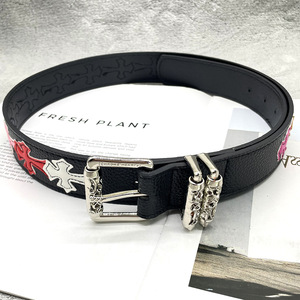 <span class=keywords><strong>Ceinture</strong></span> en cuir punk vintage à <span class=keywords><strong>boucle</strong></span> à rouleau, motif vigne ajouré, vente en gros, supporte la personnalisation du logo OEM - Product Image 6