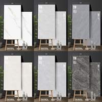 Carreaux de sol et de mur de salle de bain décoratifs modernes de luxe 600x1200, en porcelaine marbrée polie dorée, effet brique réfractaire