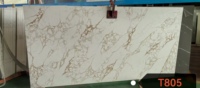 Dalles de quartz à grain de pierre Calacatta Gold, marbre multicolore pour plans de travail de cuisine et revêtement mural d'appartement, utilisation polyvalente