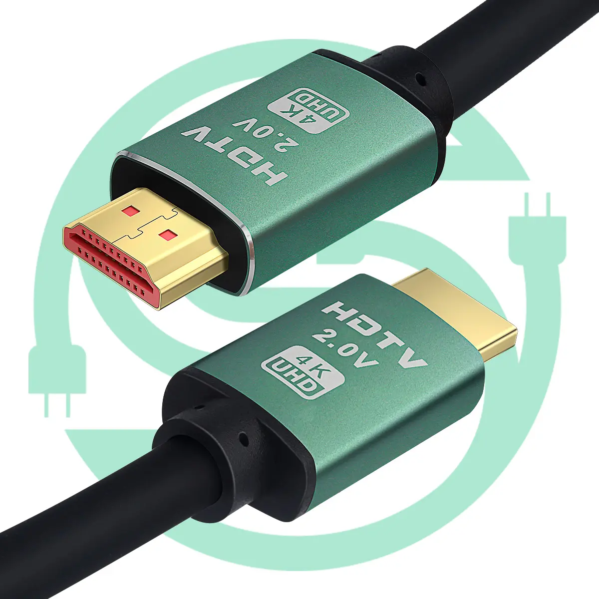Oso CABLE Vellygood Cable de 4K de alta velocidad 60Hz HDMI 2,0 Cable 18 Gbps 3840x2160p 3D 32AWG Compatible con HDCP