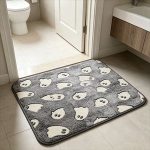Glow In The Dark Rug Luminous <b>Non</b> <b>Slip</b> Carpet Absorbent Bathroom <b>Kitchen</b> Bedroom Door <b>Mat</b> Coral Fleece - Product Image 3