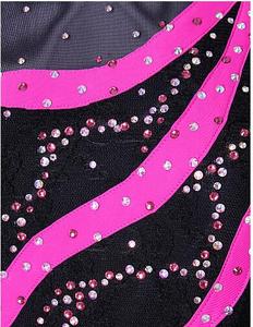 Trượt Băng Nghệ Thuật Ăn Mặc Của Phụ Nữ/Girls 'Ice Skating DRESS Vàng Đen Không Đàn Hồi Hiệu Suất/Practise Trượt Băng Mặc Rắn Màu - Product Image 6