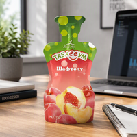 Sachets en plastique personnalisés pour boissons liquides avec paille, pour machine de remplissage de jus en aluminium, pochettes verticales à bec verseur