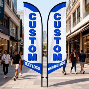 Banderas de Playa en Forma de Lágrima con Impresión de Logotipo Personalizado a Doble Cara, Postes de Fibra de Vidrio, Servicios de Diseño Gratuitos, Bandera de Pluma Impermeable al Por Mayor - Product Image 1