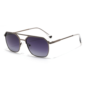Metal Frame Polarized Sunglasses Square UV400 Full Rim Unisex <b>Eyewear</b> for Travel Beach Outdoor - Product Image 1