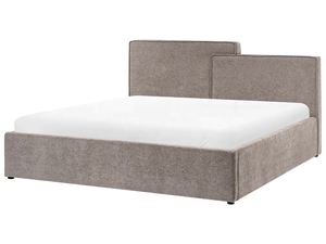 Lit ottoman en tissu <span class=keywords><strong>LAGARDE</strong></span> 180 X 200 cm (EU Super King) Taupe - Product Image 4