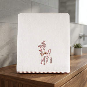 ชุดผ้าขนหนูอาบน้ำผ้าฝ้ายปักลาย Dear Embroidery เนื้อนุ่ม ซึมซับดี ทอแบบแจ็คการ์ด รูปทรงสี่เหลี่ยมผืนผ้า สำหรับใช้ในบ้าน ขนาดสำหรับผู้ใหญ่ - Product Image 3