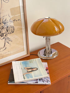 Lampe de table décorative en forme de champignon de <span class=keywords><strong>citrouille</strong></span>, lampe de chevet de style médiéval Bauhaus, lampe de table en verre d'ambiance artistique - Product Image 3
