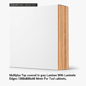 Fami Multiplex Top Covered In <b>Grey</b> Laminate With Laminate Edges 1300x800x40 Mm For Tool <b>Cabinets</b> - Product Image 3