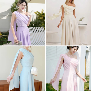 <span class=keywords><strong>Robe</strong></span> de soirée moulante de luxe 2025 pour femme, élégante, décontractée, en mousseline, pour mariage et événements formels - Product Image 3
