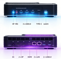 Mini PC con Windows 11, Wifi, USB-C, Puertos Thunderbolt 4, Doble Lan y Firewall para Trabajo