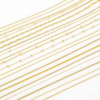 Étanche PVD 18K Plaqué Or Acier Inoxydable Croix Serpent Os Vague Twist Box Choker Chaînes Colliers pour la Fabrication de Bijoux DIY