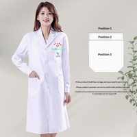 Blouse d'hôpital de haute qualité pour médecin, uniforme de laboratoire, uniformes d'hôpital unisexes, blouses médicales personnalisées, antistatiques, blanches, tissées