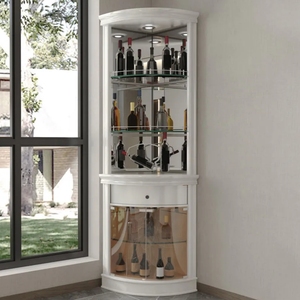 Living Room Furniture Metal Corner Modern Luxury Bar Wine <strong>Cabinet</strong> Storage <strong>Drinks</strong> <strong>Cabinets</strong> Glass <strong>Display</strong> LED Lights Wine <strong>Cabinet</strong> - Product Image 3