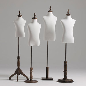 Maniquí de torso infantil con base de madera vintage para tienda de ropa, maniquíes de exhibición para niñas y niños - Product Image 1