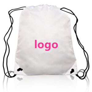 Sac à dos à cordon en polyester unisexe pour l'école avec impression de logo, plusieurs couleurs disponibles, design pratique pour le transport - Product Image 3