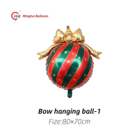 Ballons Minghui, ballon suspendu à rayures multicolores, ballon en feuille d'aluminium pour la décoration de Noël et le Nouvel An, pour la décoration de fête à domicile