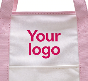 Customized Logo Prints Blank Plain with Zipper Pocket and Length Shoulder Handle Medium Calico Shopping Cotton <b>Canvas</b> <b>Tote</b> Bags - Product Image 3