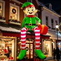Elfe gonflable de Noël personnalisé pour la décoration extérieure de jardin et de fête