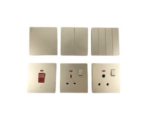 Cgz tiêu chuẩn Anh cao quý vàng PC khung 13A Ổ cắm điện ổ cắm-1/2/3 gang anh phổ tường chuyển đổi - Product Image 1