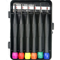 Jeu de tournevis d'horloge à tête de couleur jeu de tournevis de précision outil de réparation à fente Philip pour lunettes téléphone portable ordinateur portable