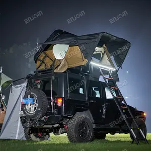 ENJOIN Tenda Atap Mobil, Tenda Atap Mobil Lipat Luar Ruangan, Tenda Atap Aluminium Truk Kemah 4WD Kustom untuk SUV
