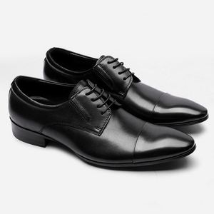 Customized <b>Men</b> Square Toe Handmade Height Increasing Wedding Party Shoe Casual <b>Dress</b> Oxford Office Shoes Anti-Slip Light Weight - Product Image 1